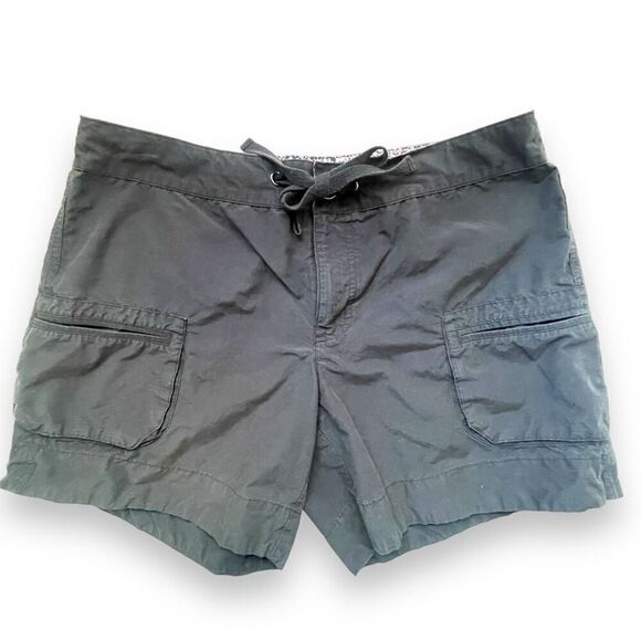 Columbia Mid Rise Drawstring Pockets Cargo Hiking Outdoor Shorts Black Size 14W - Picture 1 of 11